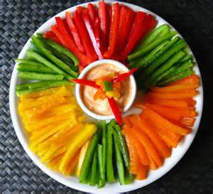 crudites  de pimientos