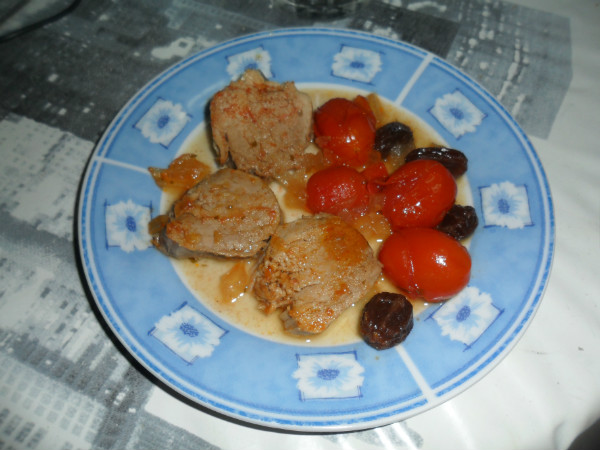 solomillo de cerdo con tomates cherry