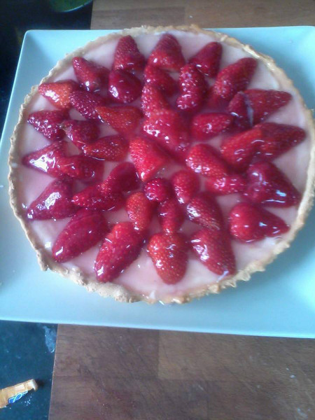 tarta de fresas.