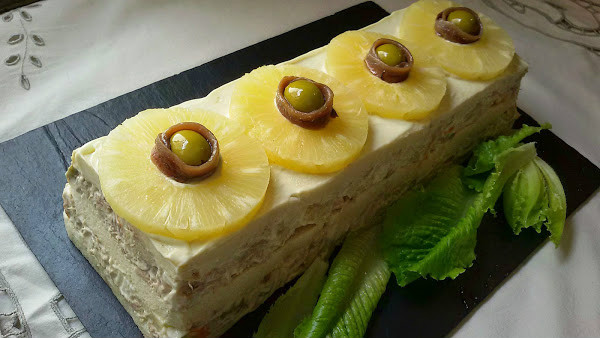 Pastel de piña salado