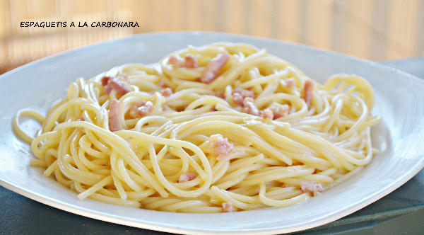 Spaguettis a la Carbonara (Original)