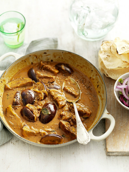 Curry de berenjena y coco by Jamie Oliver