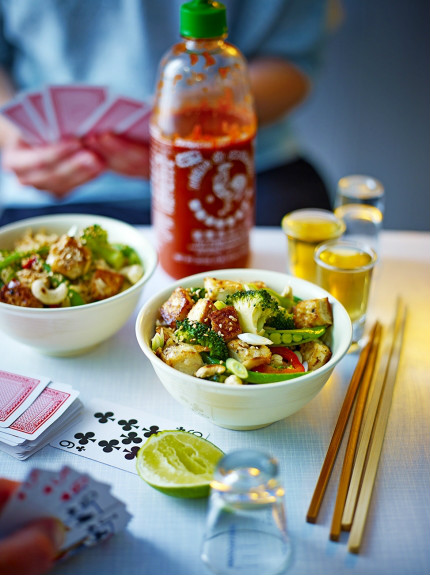 Salteadito de tofu y verduras de Jamie Oliver