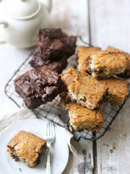 Blondies sin gluten de Jamie Oliver