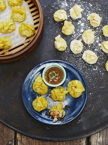 Wontons de gamba y cangrejo de Jamie Oliver