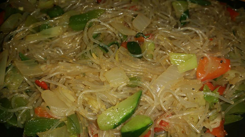 FIDEOS DE SOJA CON VERDURAS