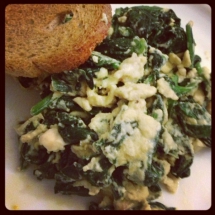 receta Revuelto de espinacas