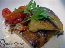 receta Taco de cochinillo, crema de laurel y pimientos