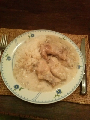 receta FRICASSÉE DE POLLO