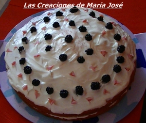 receta Cake of strawberry with Muslims