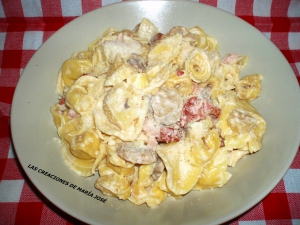 receta TORTELLINI A LA CARBONARA