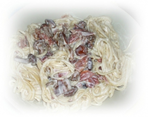 receta ESPAGUETIS A LA CARBONARA CON SETILLAS
