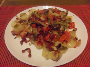 receta VERDURITAS AL HORNO CON BACON