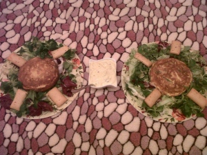 receta Tortilla jardinera con ensalada y salsa ali oli