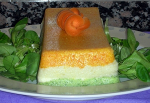 receta Pastel de verduras tricolor