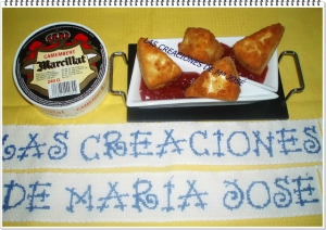 receta CAMEMBERT CON MERMELADA DE FRESA