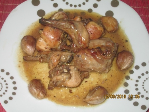 receta Conejo al ajillo