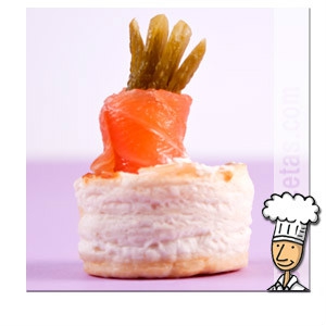 receta Vulavanes de salmón ahumado