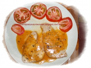 receta ATÚN EN SALSA DE VINO BLANCO Y MIEL