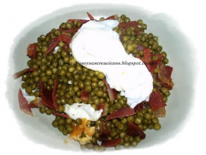 receta GUISANTES CON HUEVO