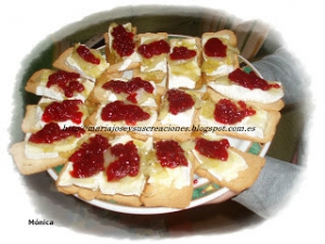 receta CANAPES DE CAMEMBERT