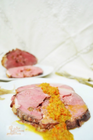 receta PIERNA DE CORDERO RELLENA DE PASAS Y NUECES