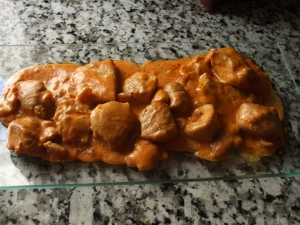 receta SOLOMILLO CON TOMATE Y NATA