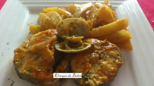 receta MERLUZA LANGOSTADA