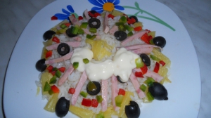 receta ensalada de arroz y piña
