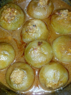receta CEBOLLAS RELLENAS