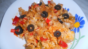 receta arroz con pimientos y pollo