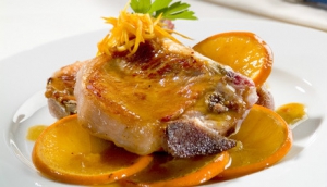 receta Chuletas de cerdo con salsa de naranja