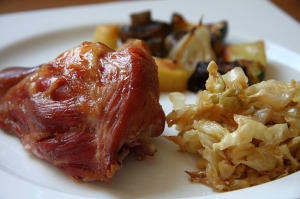 receta Codillo con berza