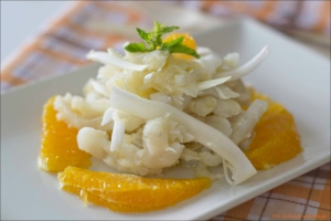 receta Ensalada de bacalao y naranja
