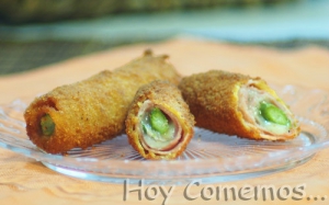 receta Flamenquines con esparragos trigueros