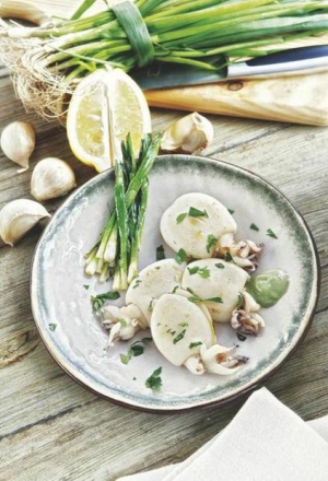 receta Sepia con mayonesa de wasabi