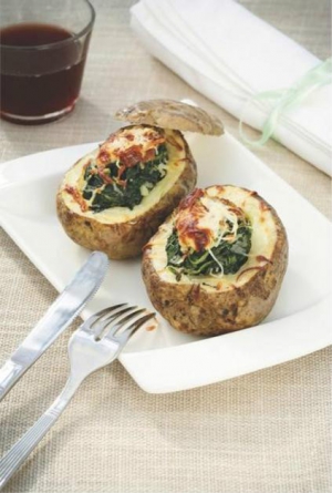 receta Patatas rellenas con espinacas