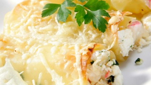 receta Canelones de gambas y cangrejo