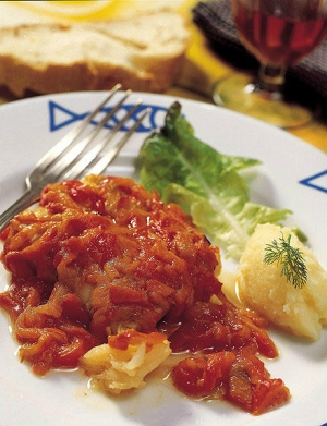 receta Bacalao con pimientos rojos