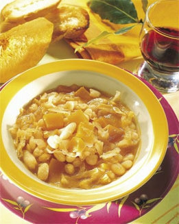 receta Alubias y calabaza