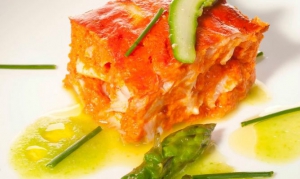 receta Flan de pimientos y bacalao