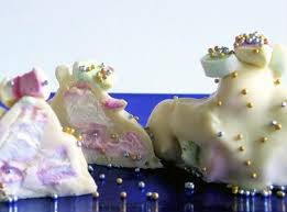 receta Rocas de chocolate blanco y nubes