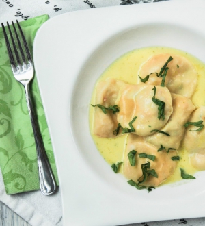 receta Raviolis flotando
