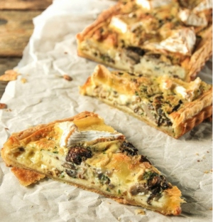receta Tarta de queso y setas