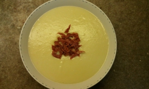 receta crema de puerros con jamon