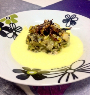 receta Puerros tres texturas