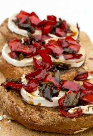 receta Tosta de pimientos