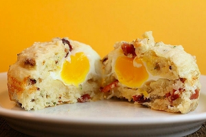 receta Muffins de huevo y bacon