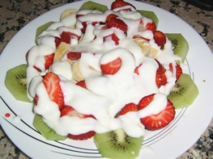 receta ensalada dulce con yogur