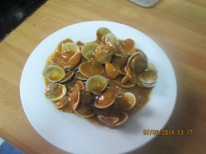 receta almejas en salsa picante